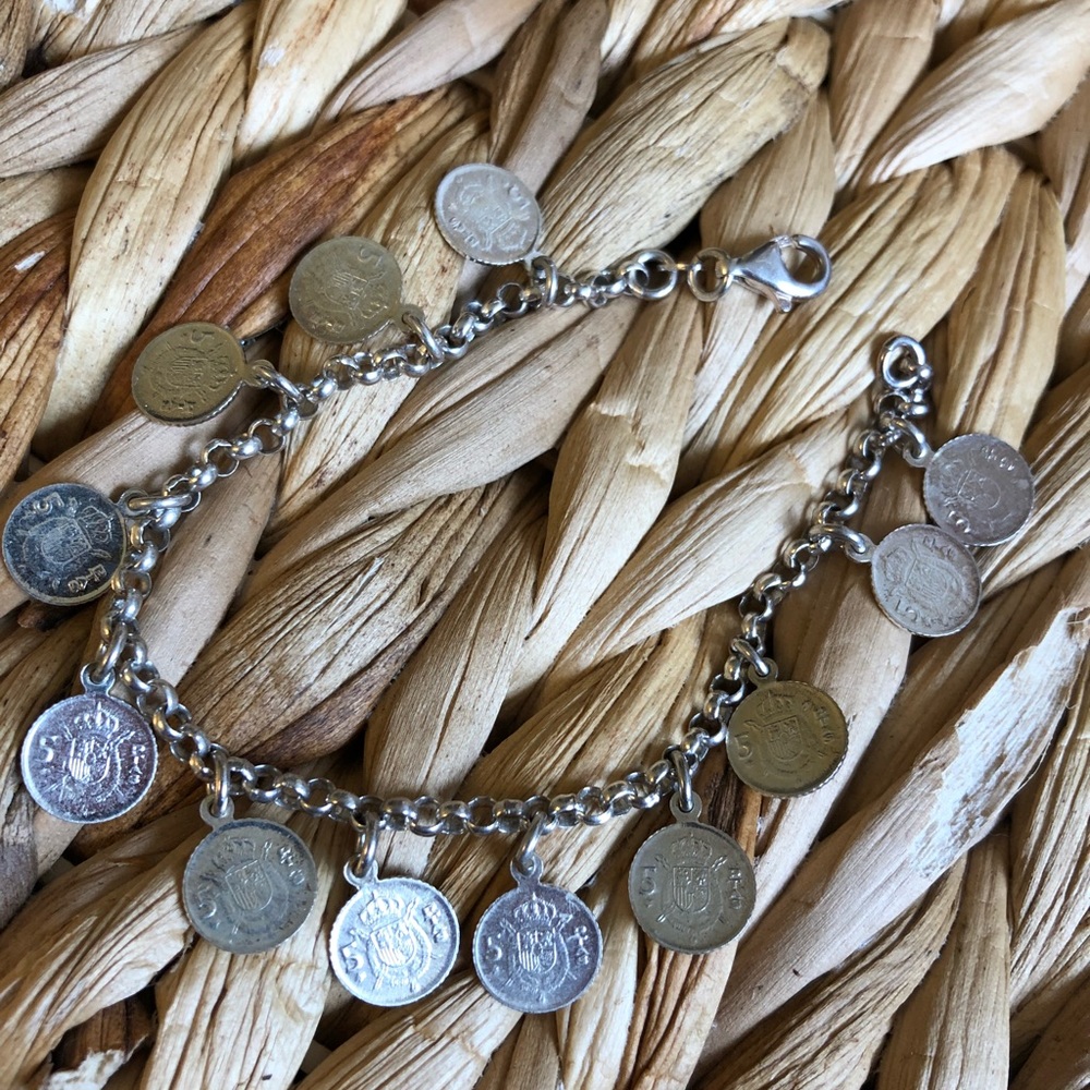 Sterling Silver Coin Bracelet